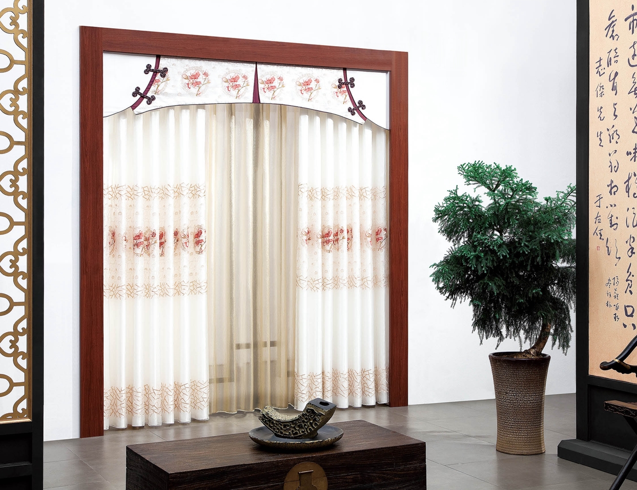 中式風格窗簾